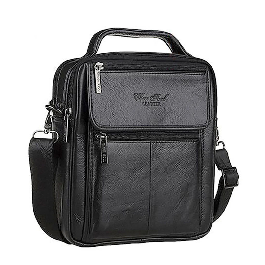 Men's Genuine Leather Crossbody Messenger Bag – Business Briefcase Top Handle Tote Handbag