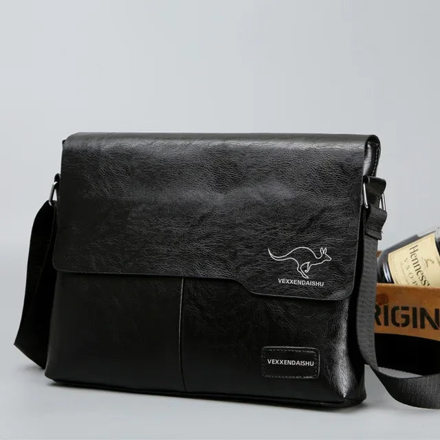 Men's Leather Shoulder & Messenger Bag – iPad Business Crossbody Sling Bag