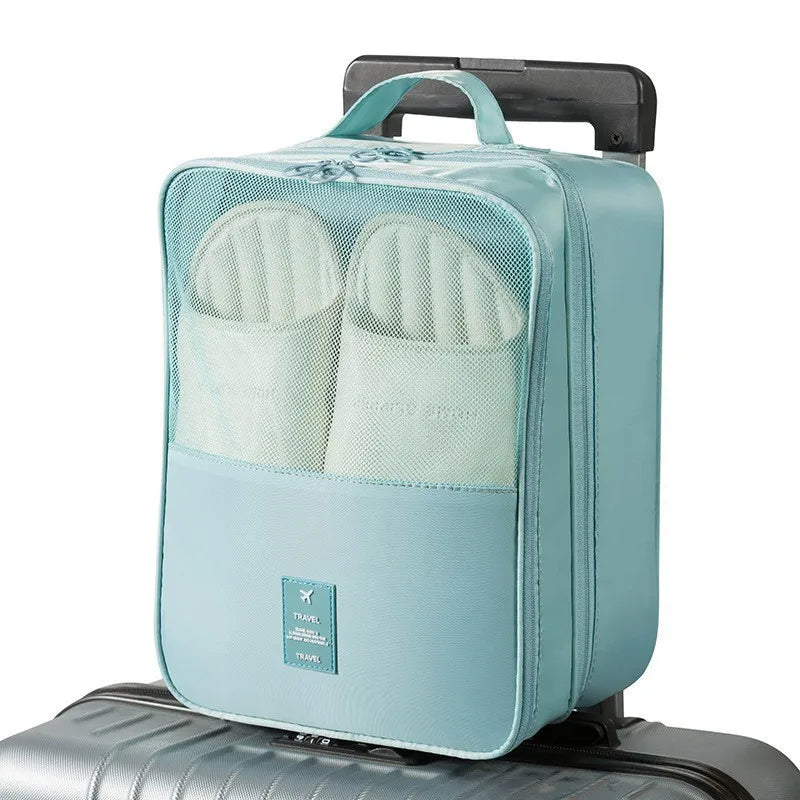 Travel Shoe Storage Bag – Breathable Mesh Washable Portable Shoe Box for Multiple Pairs