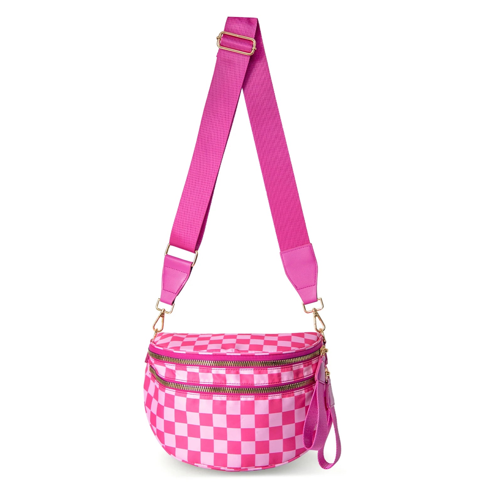 Checkered Crossbody Bum Bag for Women