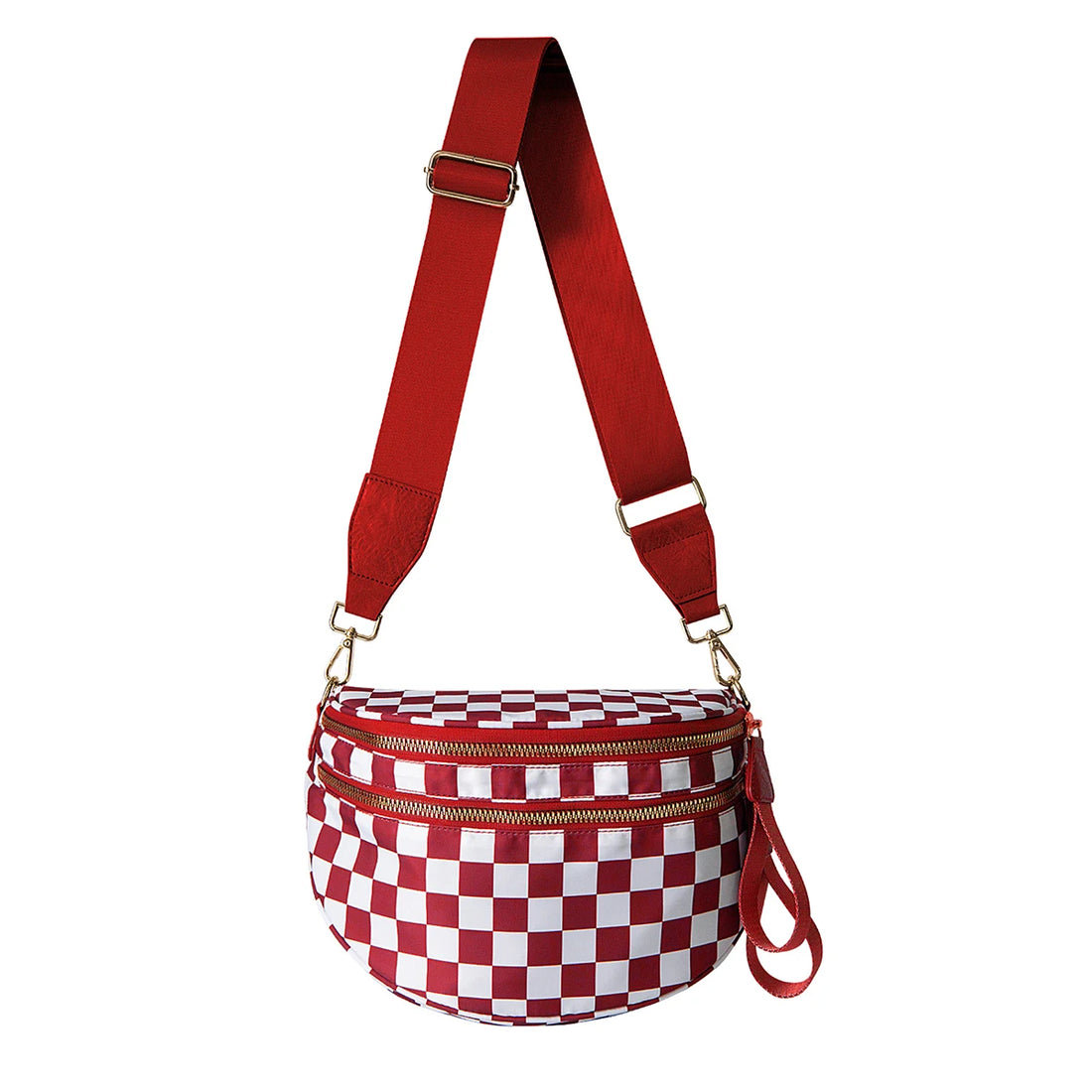 Checkered Crossbody Bum Bag for Women
