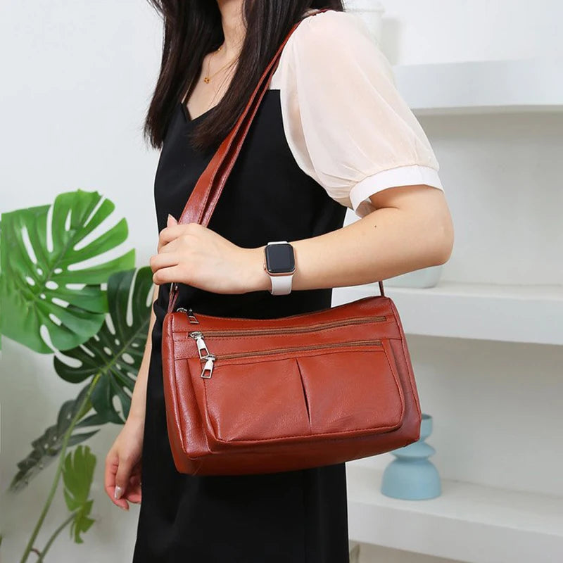 Women's Korean Handbag – 2026 Trend Luxury Soft Leather Shoulder & Crossbody Bag