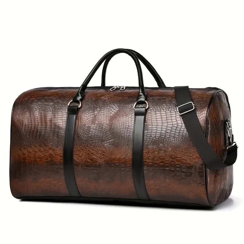 Retro Crocodile Travel Duffel Bag