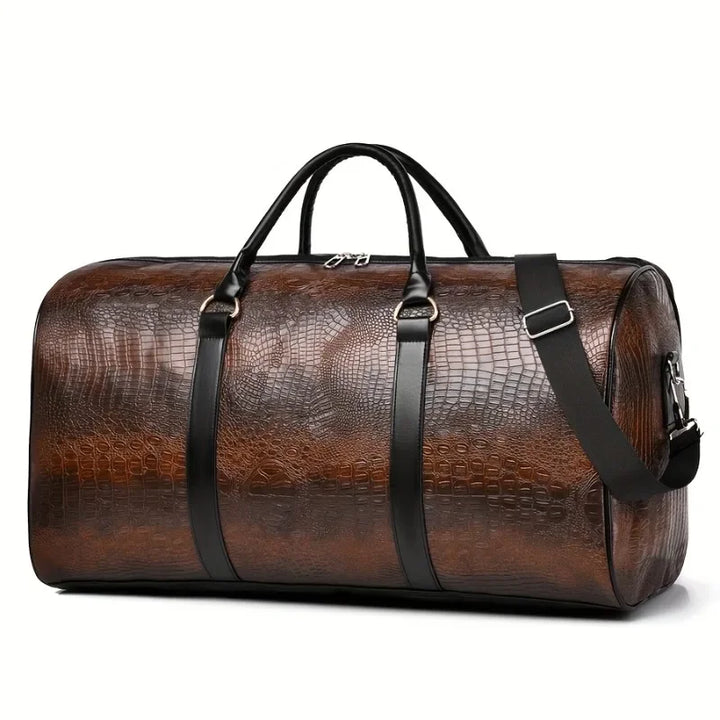 Retro Crocodile Travel Duffel Bag