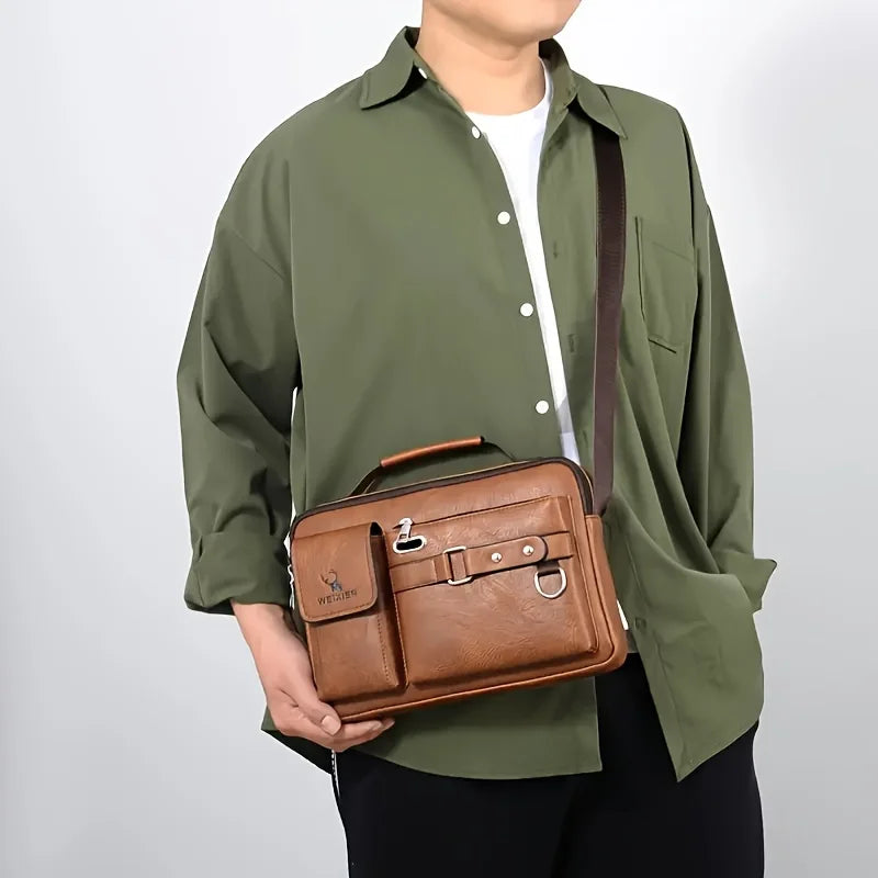 Men's Shoulder Crossbody Bag with Adjustable Strap – Business & Commute Bag