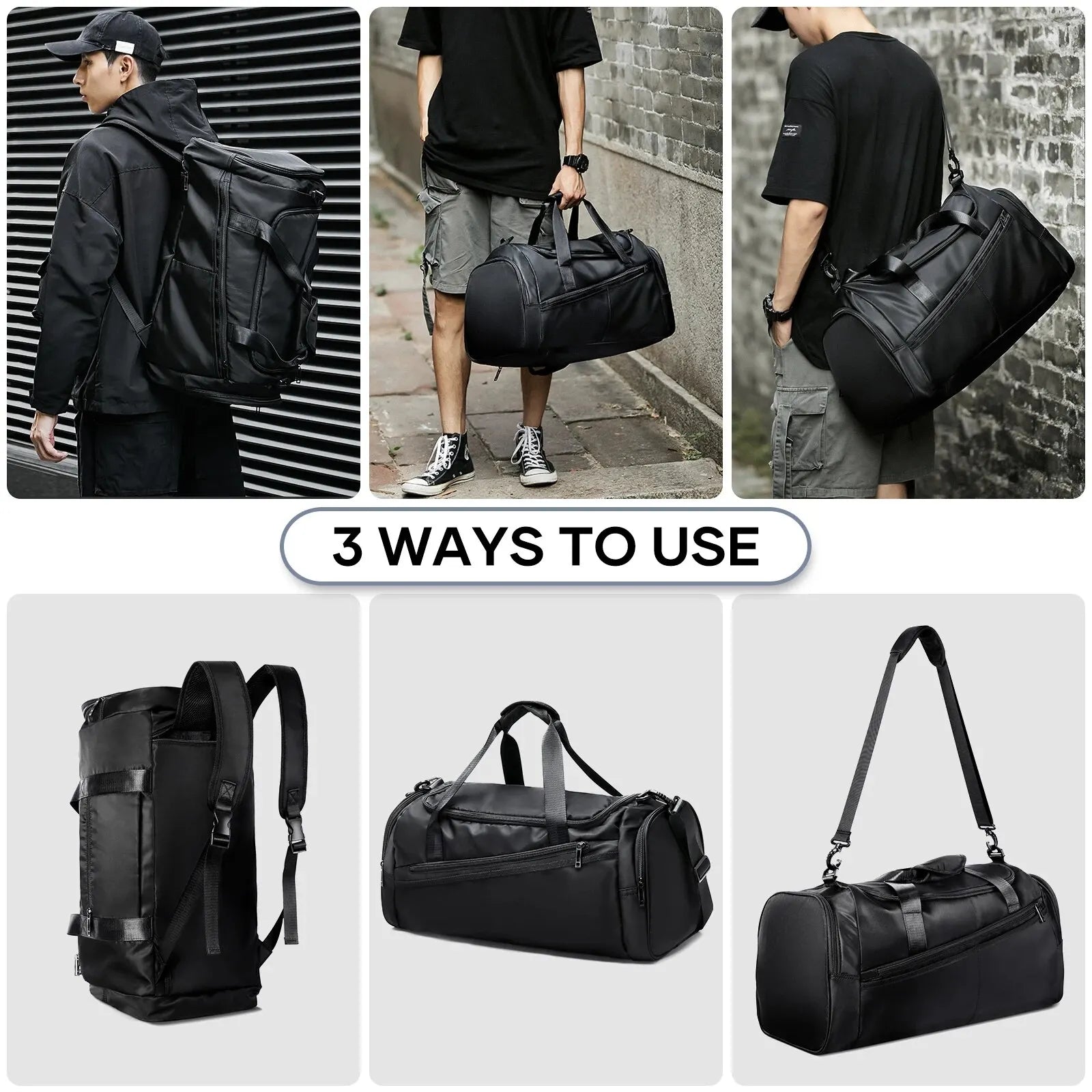 Sports Gym Bag with Shoes Compartment