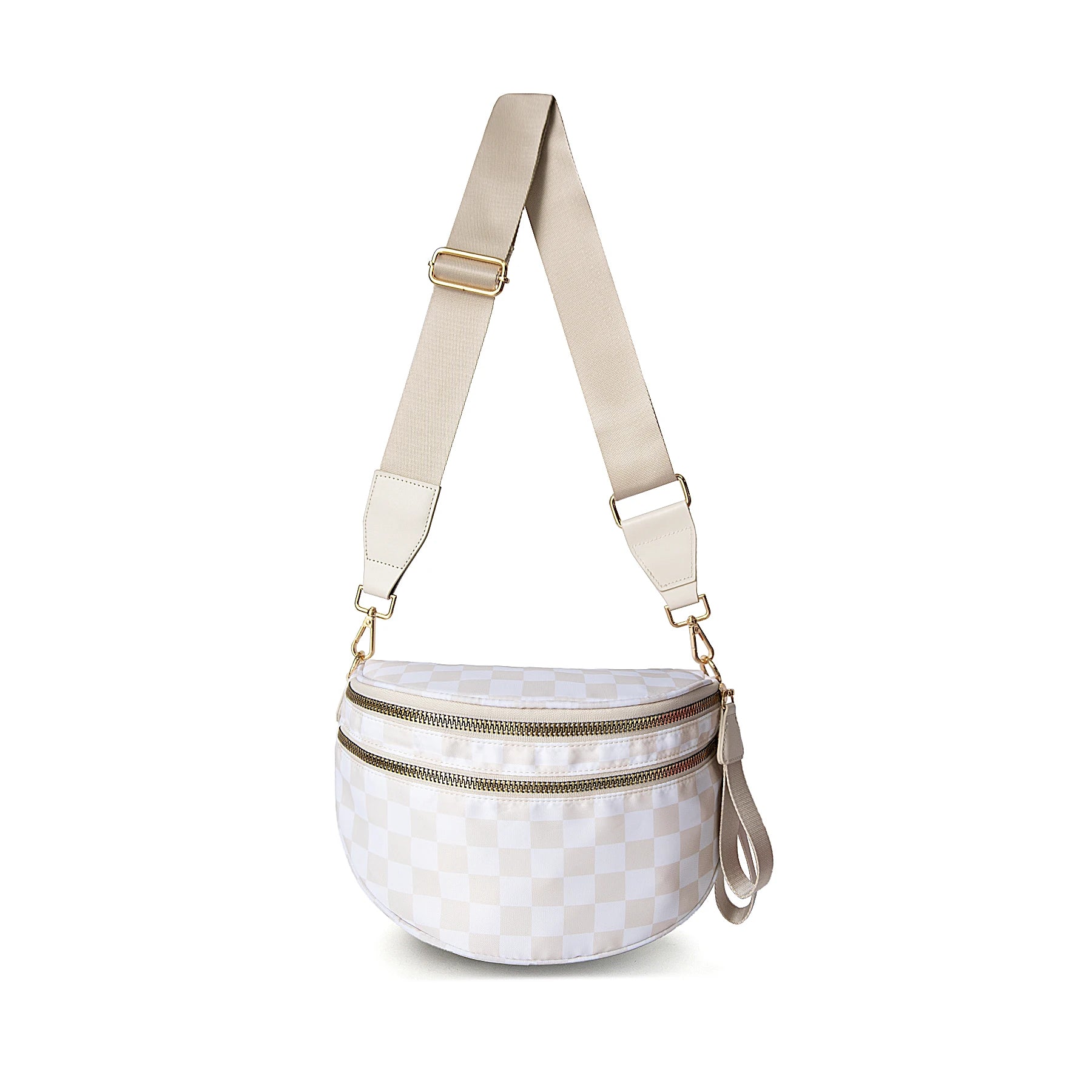 Checkered Crossbody Bum Bag for Women
