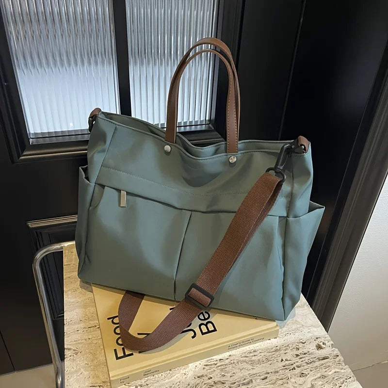 Women's Nylon Crossbody Laptop Tote