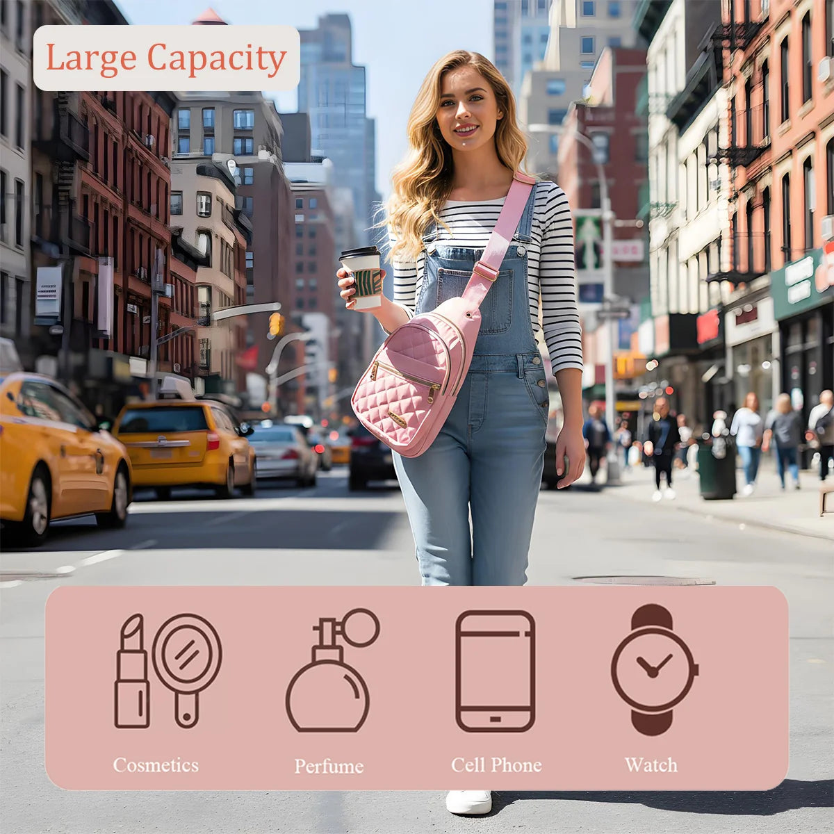 Quilted Sling Backpack for Men & Women