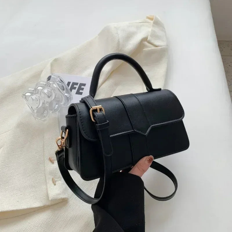 Vintage Square Satchel Shoulder Bag for Women