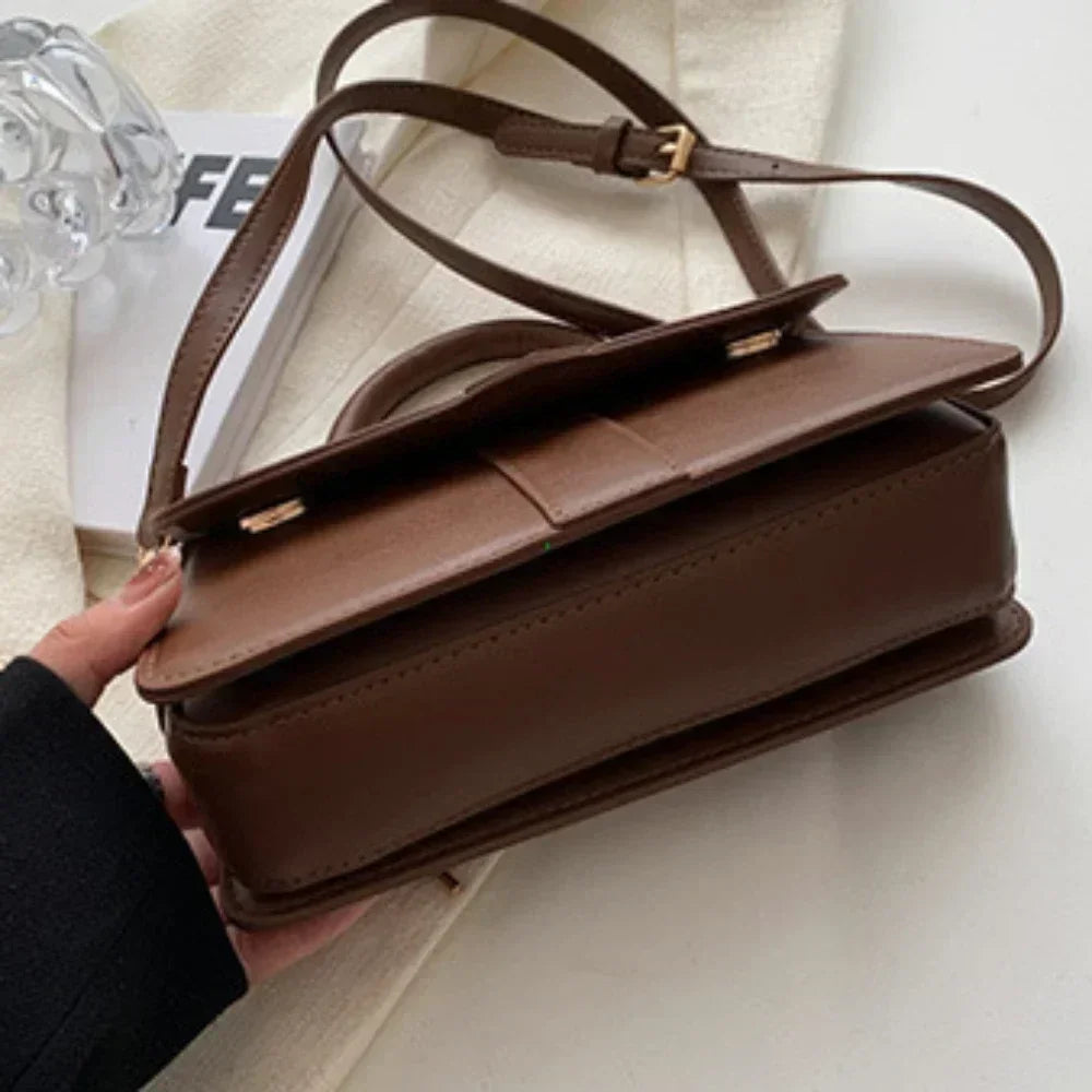 Vintage Square Satchel Shoulder Bag for Women