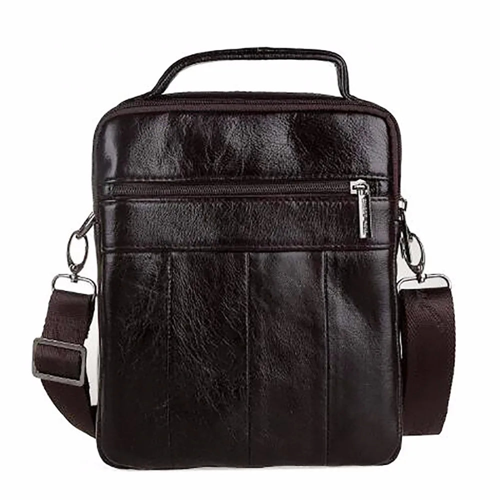 Men's Genuine Leather Crossbody Messenger Bag – Business Briefcase Top Handle Tote Handbag