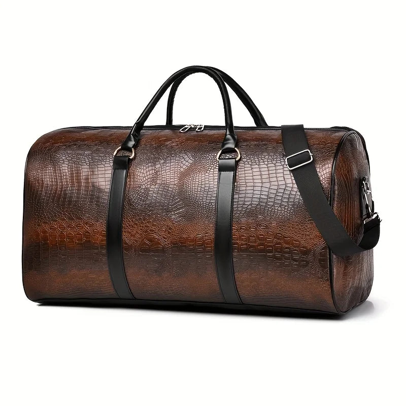 Retro Crocodile Travel Duffel Bag