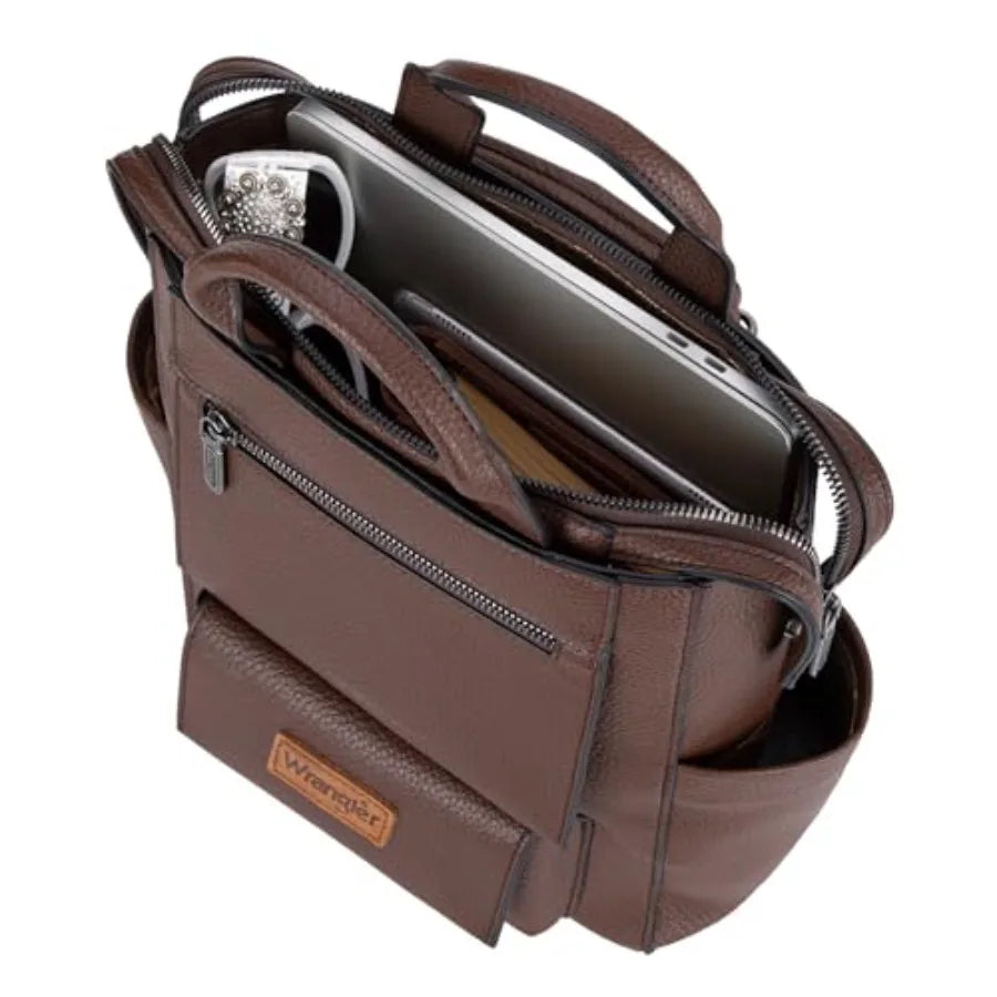 Wrangler Vegan Leather Anti-Theft Convertible Backpack