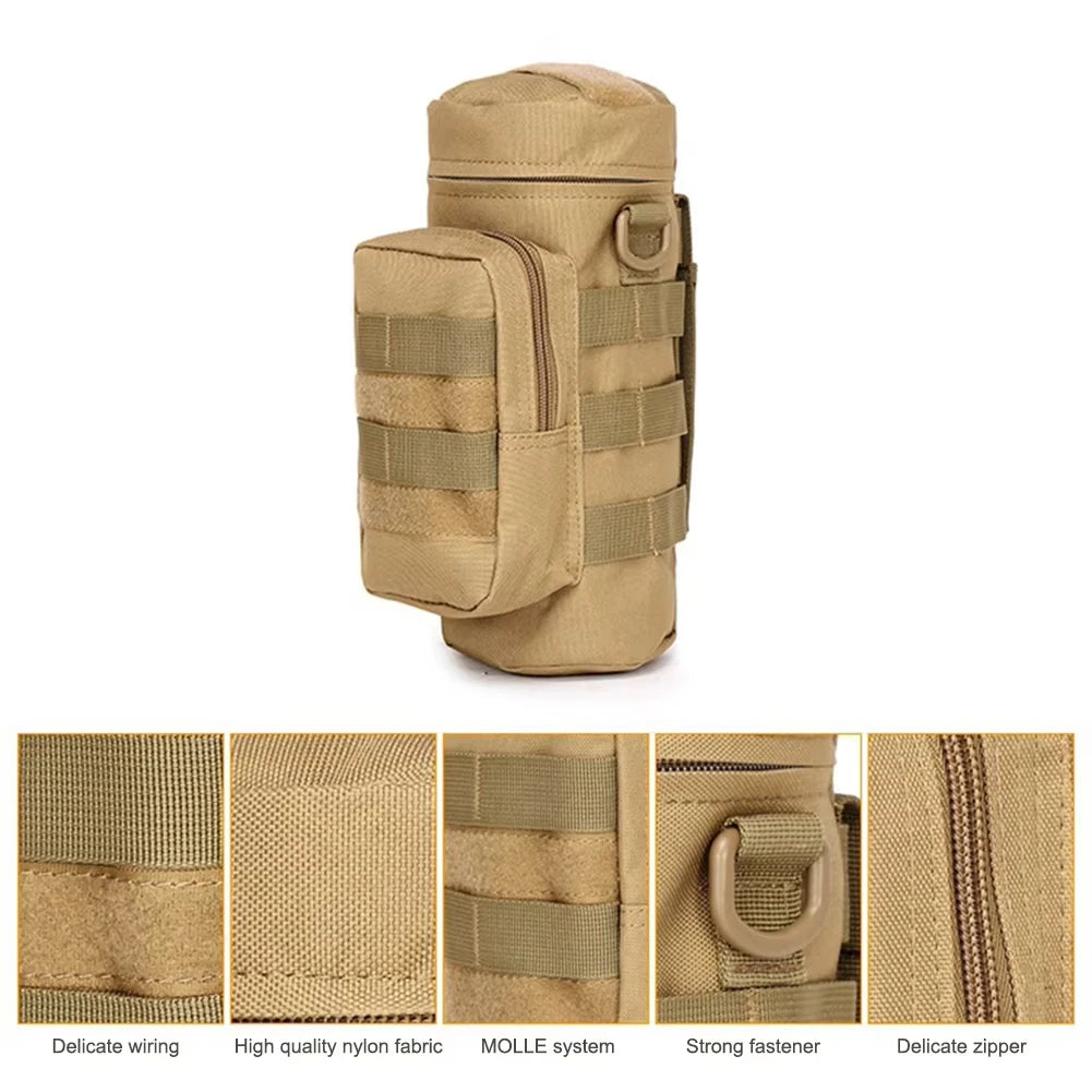 Tactical Molle Water Bottle Pouch – Outdoor Camping Hiking Kettle Carrier Bag