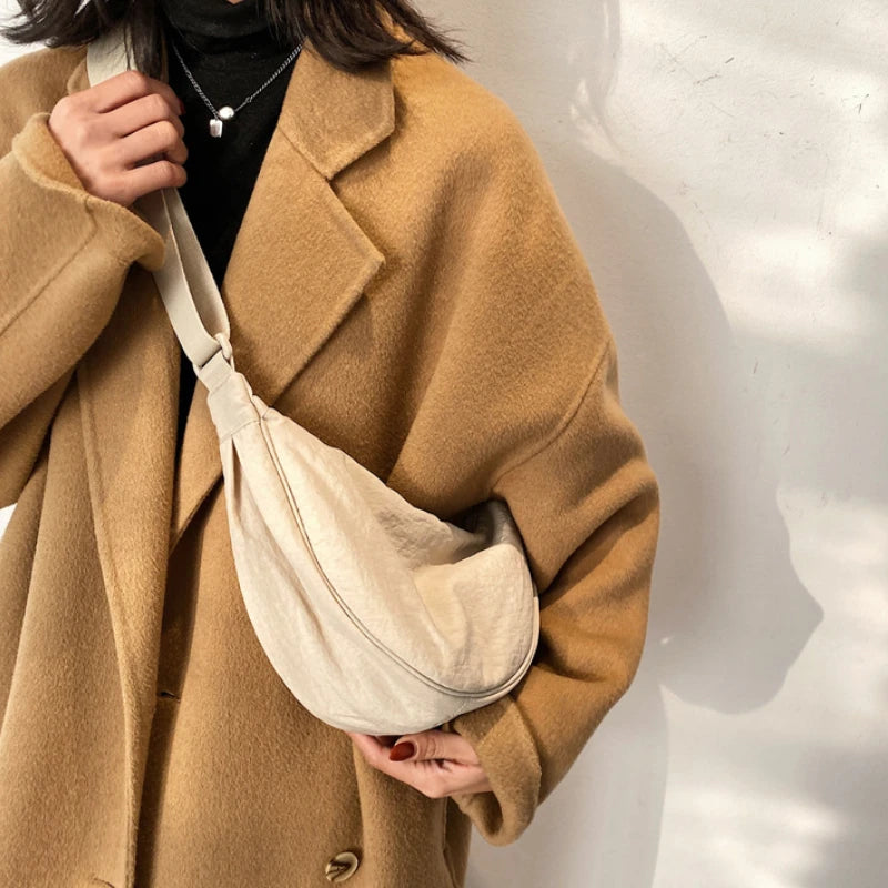 Women's Solid Colour Padded Crossbody Bag