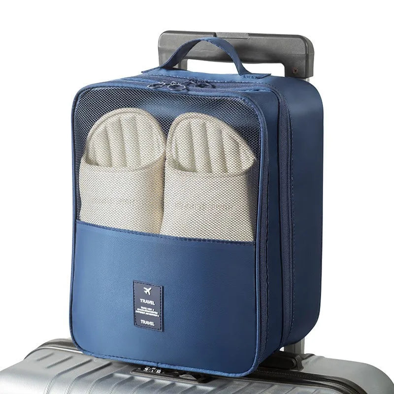 Travel Shoe Storage Bag – Breathable Mesh Washable Portable Shoe Box for Multiple Pairs