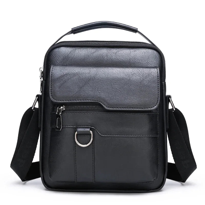 Men's PU Leather Crossbody Bag – Business Messenger Bag for iPad (9.7")