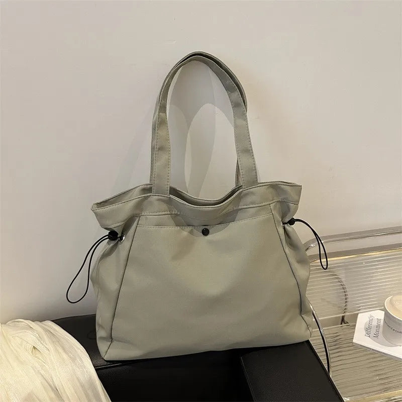 Women's Casual Drawstring Tote Shoulder Bag