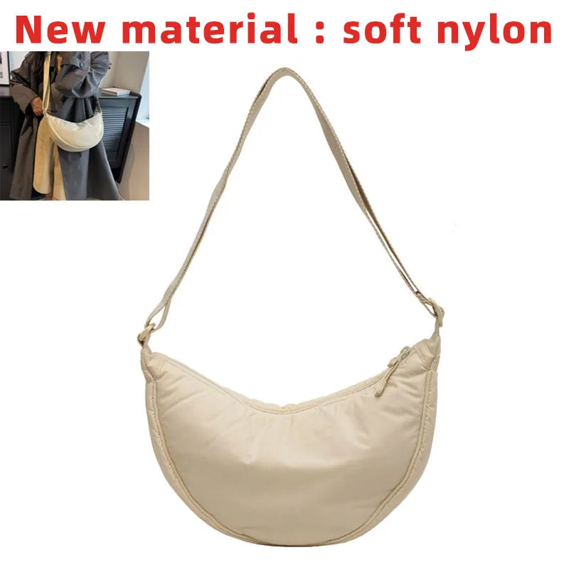 Women's Solid Colour Padded Crossbody Bag