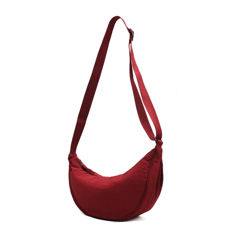 Women's Solid Colour Padded Crossbody Bag