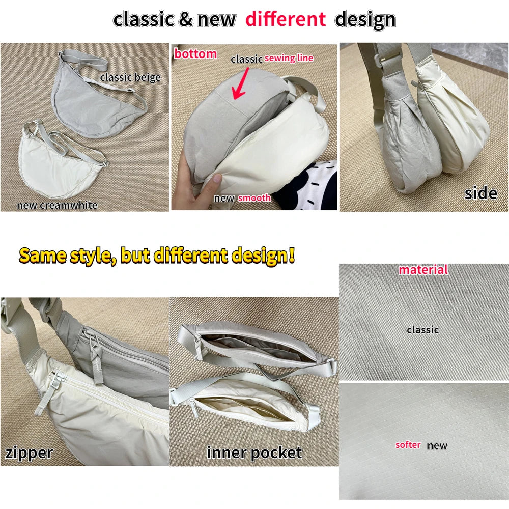 Women's Solid Colour Padded Crossbody Bag