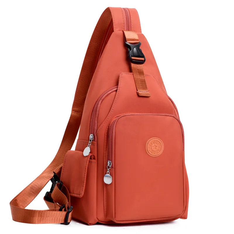 Korean-Style Nylon Chest Bag – Multi-Functional Crossbody & Backpack