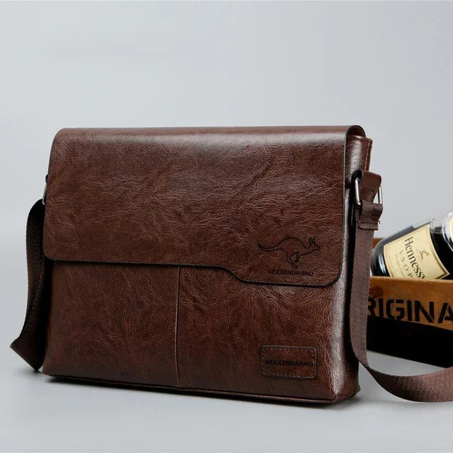 Men's Leather Shoulder & Messenger Bag – iPad Business Crossbody Sling Bag