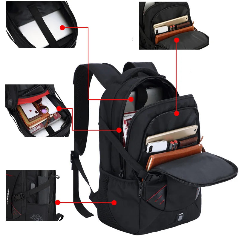 Men's 17" USB Charging Anti-Theft Business Backpack
