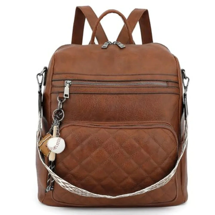 Women's Large Leather Convertible Backpack Handbag