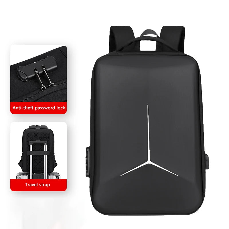 Men's 17" Hard Shell Anti-Theft Gaming Backpack