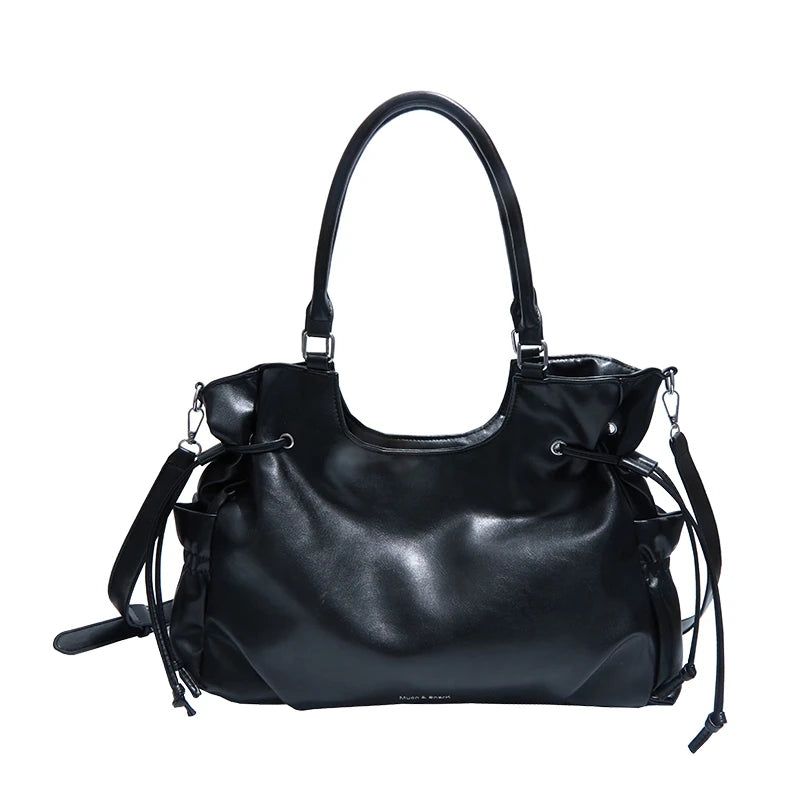 Vintage Oil-Wax Leather Laptop Tote Bag