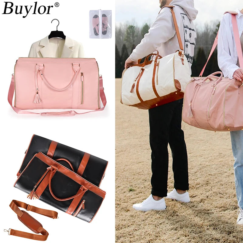 Buylor Foldable Travel Duffle Bag – Waterproof Large Capacity Gym & Weekend Bag