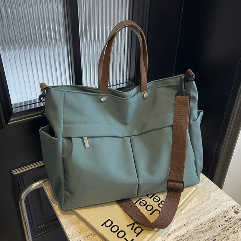 Women's Nylon Crossbody Laptop Tote