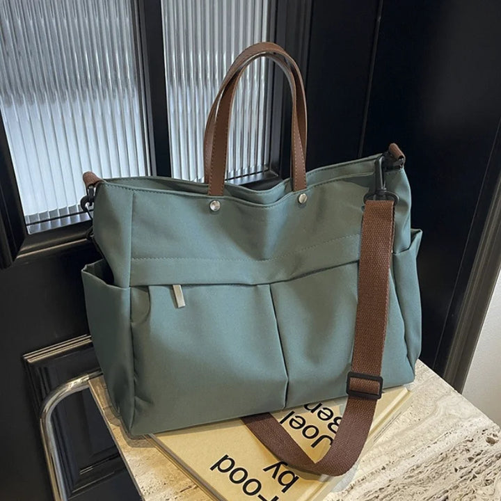 Women's Nylon Crossbody Laptop Tote