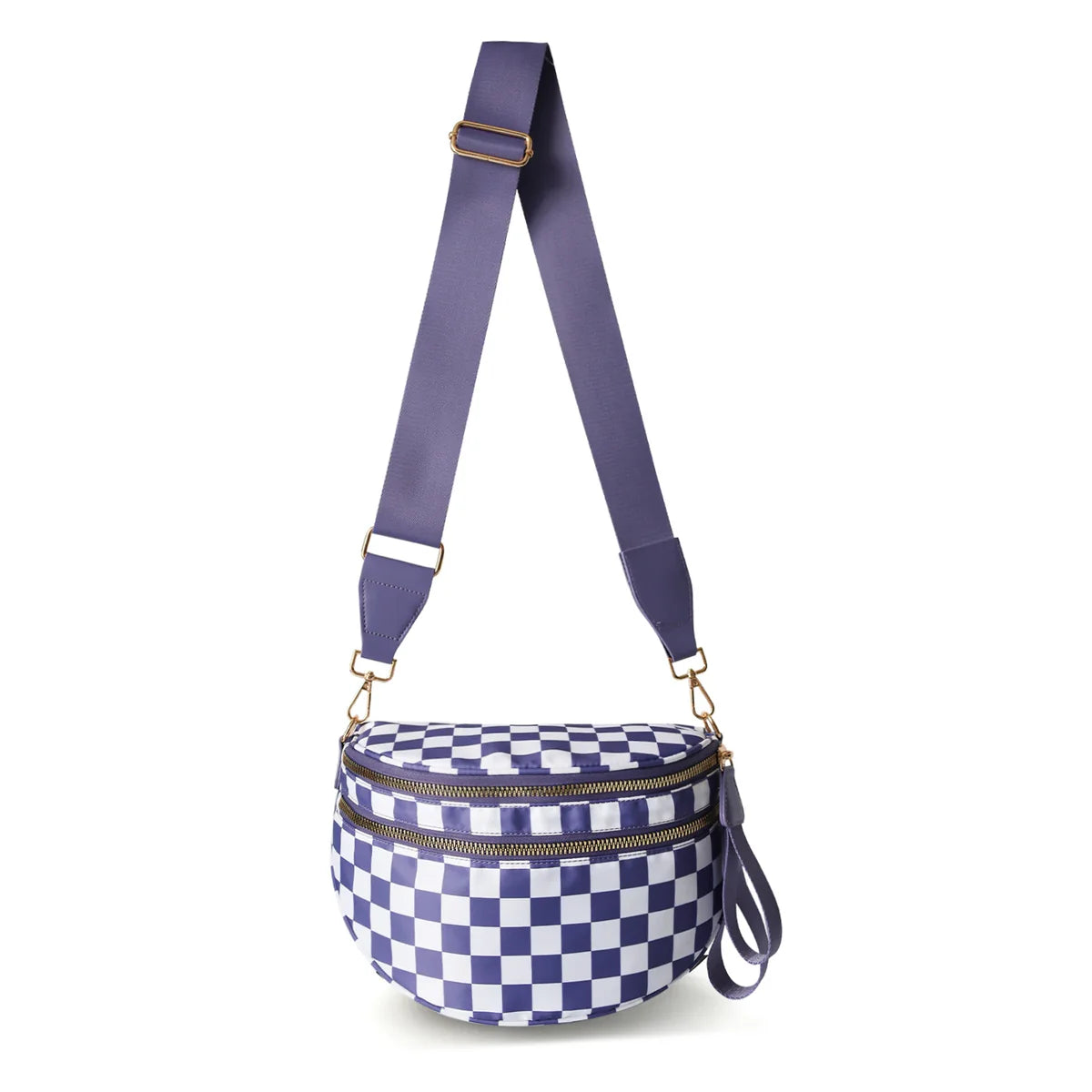 Checkered Crossbody Bum Bag for Women