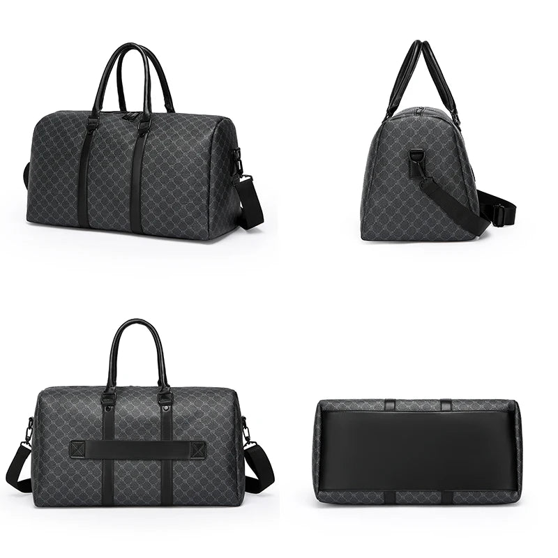 Men's Printed Shoulder Handbag for Travel