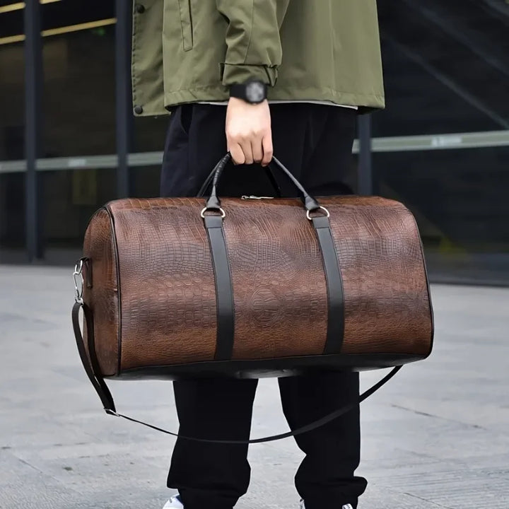 Retro Crocodile Travel Duffel Bag