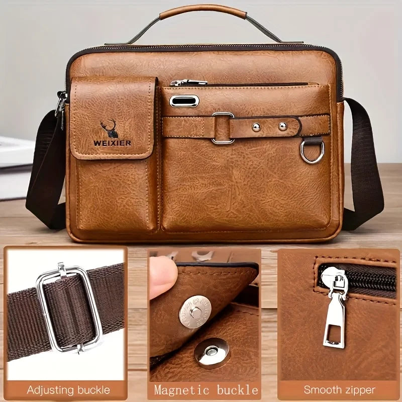 Men's Shoulder Crossbody Bag with Adjustable Strap – Business & Commute Bag