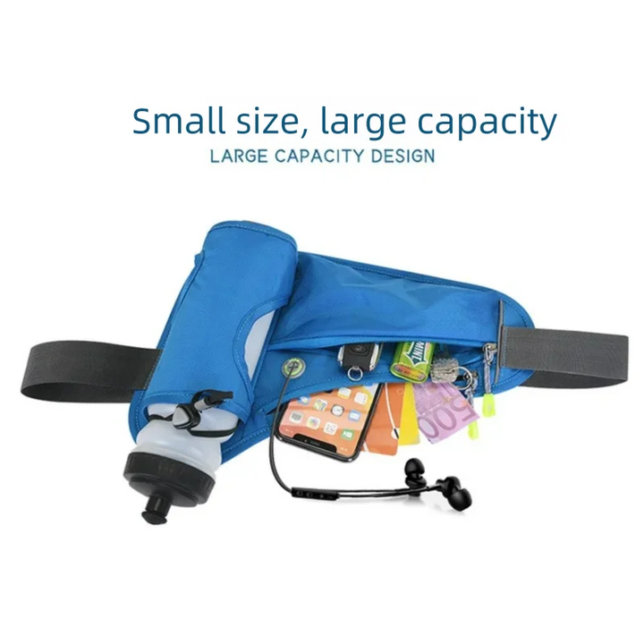 Sports Waist Bag With Water Bottle Holder Waterproof Running Phone Belt Bag For Men Women Outdoor Gym Cycling Hiking Fanny Pack