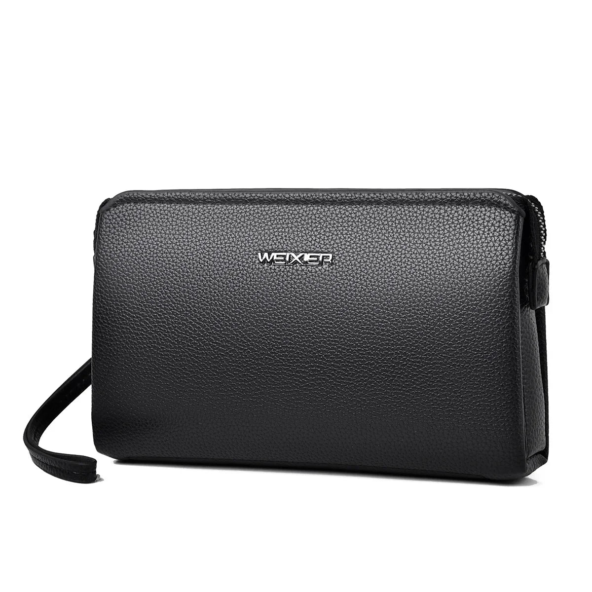 Men's Luxury PU Leather Clutch Bag – Long Wristlet Wallet with Password Closure