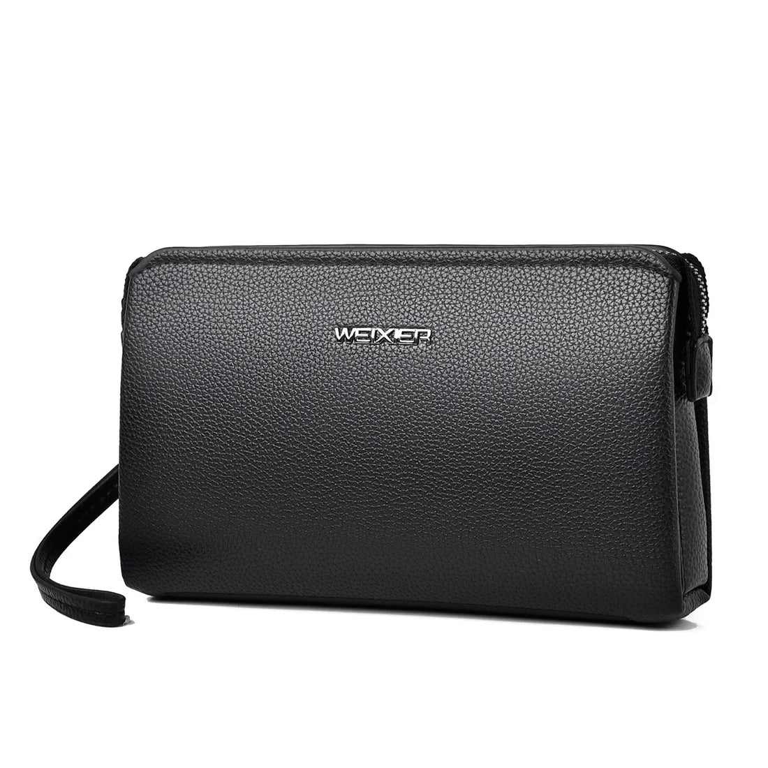 Men's Luxury PU Leather Clutch Bag – Long Wristlet Wallet with Password Closure