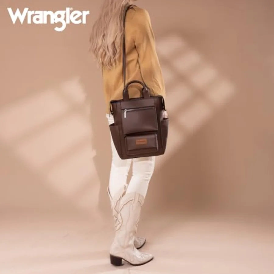 Wrangler Vegan Leather Anti-Theft Convertible Backpack