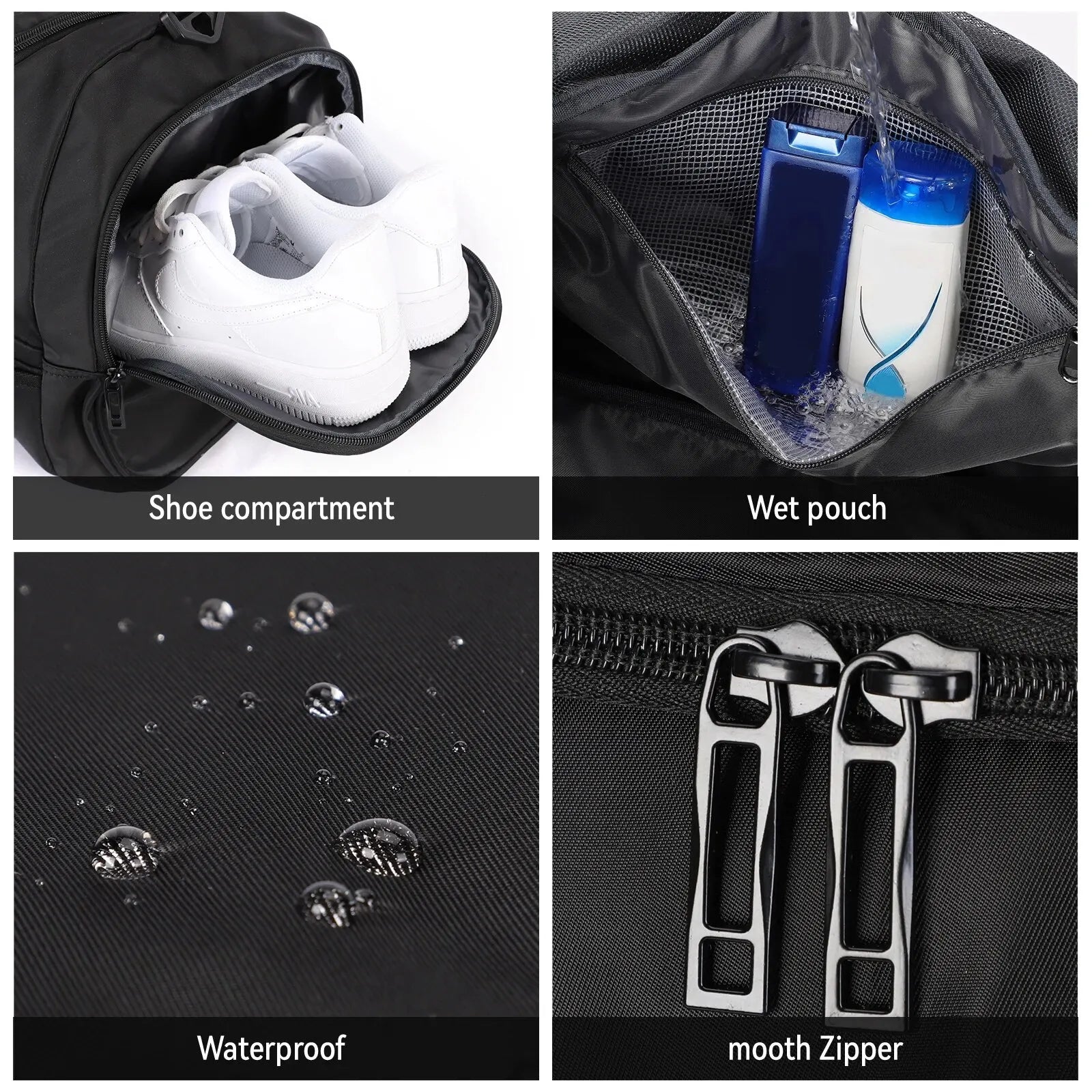 Sports Gym Bag with Shoes Compartment