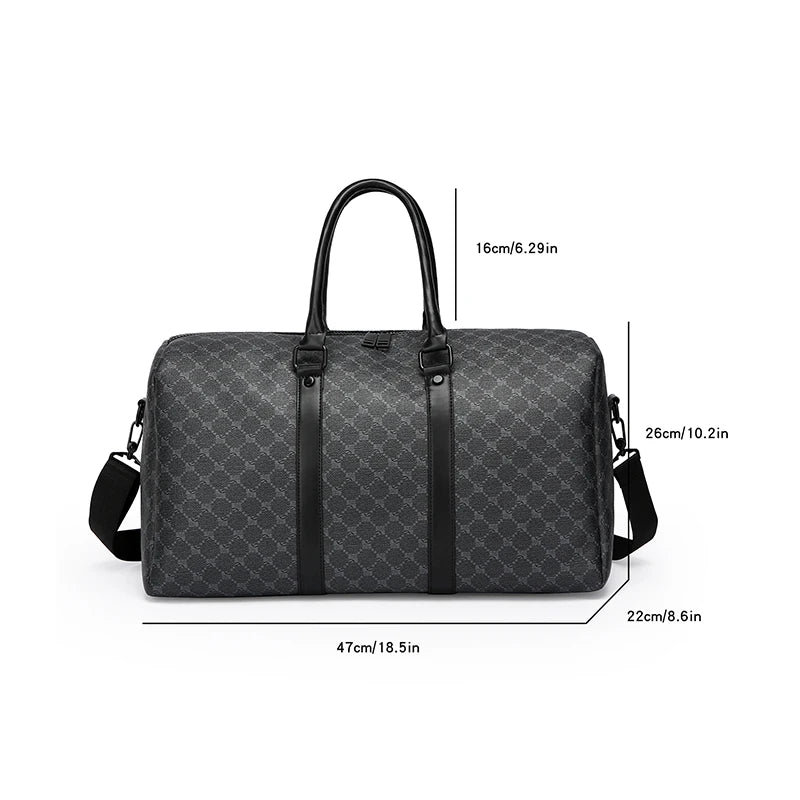 Men's Printed Shoulder Handbag for Travel
