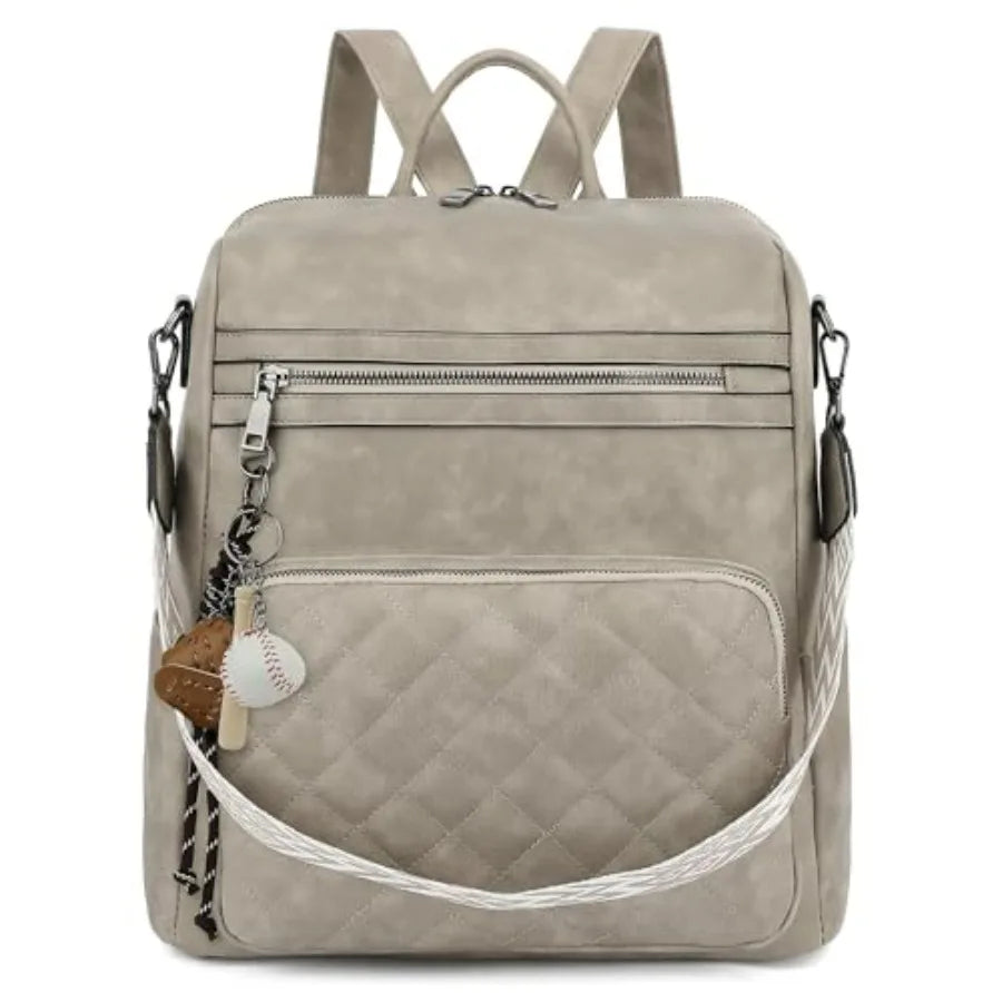 Women's Large Leather Convertible Backpack Handbag
