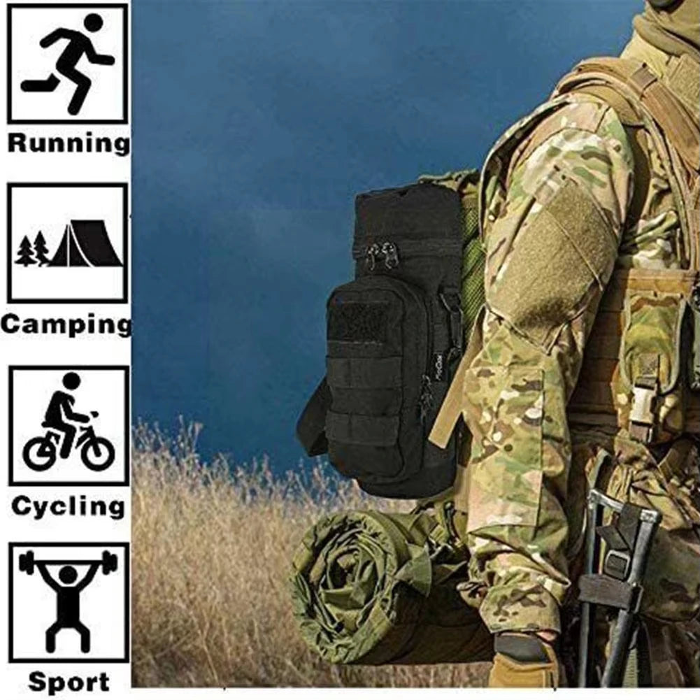 Tactical Molle Water Bottle Pouch – Outdoor Camping Hiking Kettle Carrier Bag
