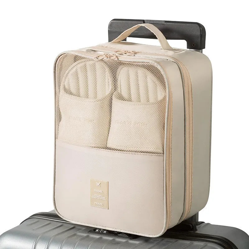 Travel Shoe Storage Bag – Breathable Mesh Washable Portable Shoe Box for Multiple Pairs
