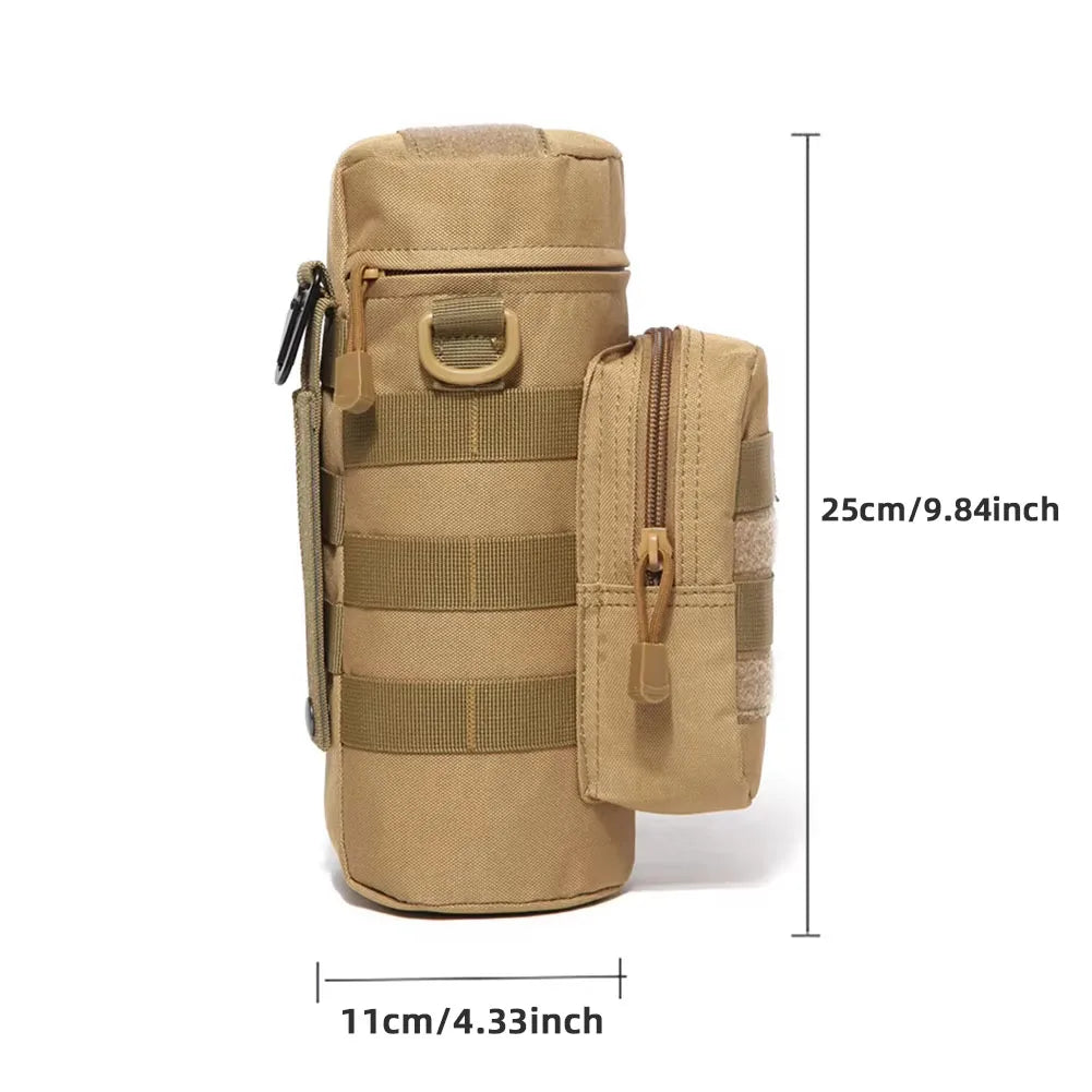 Tactical Molle Water Bottle Pouch – Outdoor Camping Hiking Kettle Carrier Bag