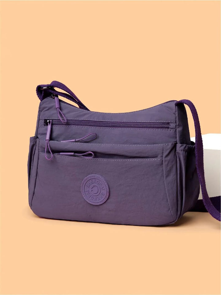Women's Solid Color Crossbody Bag – Multi-Pocket Zipper Fashion Daily Bag